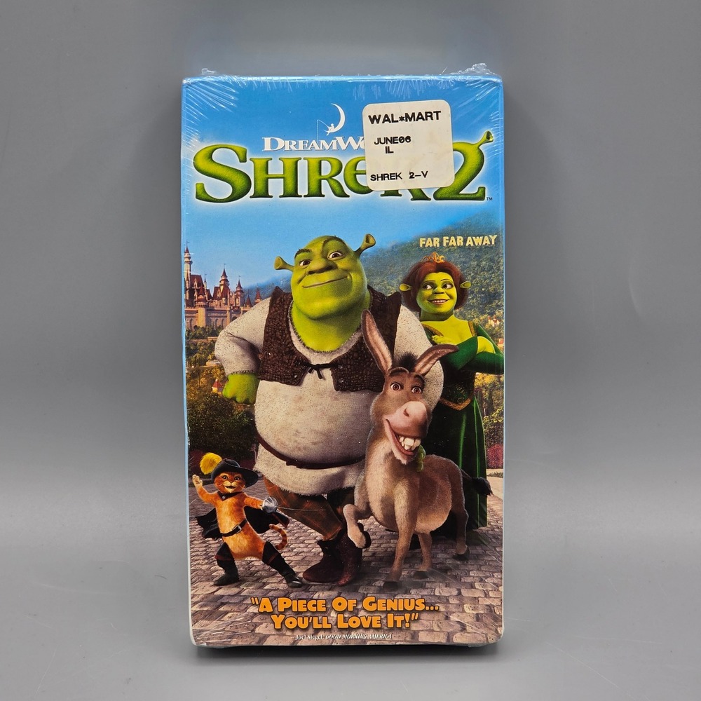DreamWorks VHS Movie Kids Blue Shrek 2 Animated Comedy Sealed New Vintage Media